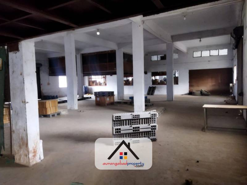 for sale 20000 sq ft rcc and tin shed at waluj midc area